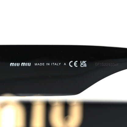 Miu Miu Acetate Rectangle Sunglasses SMU 09W Black 6 of 7