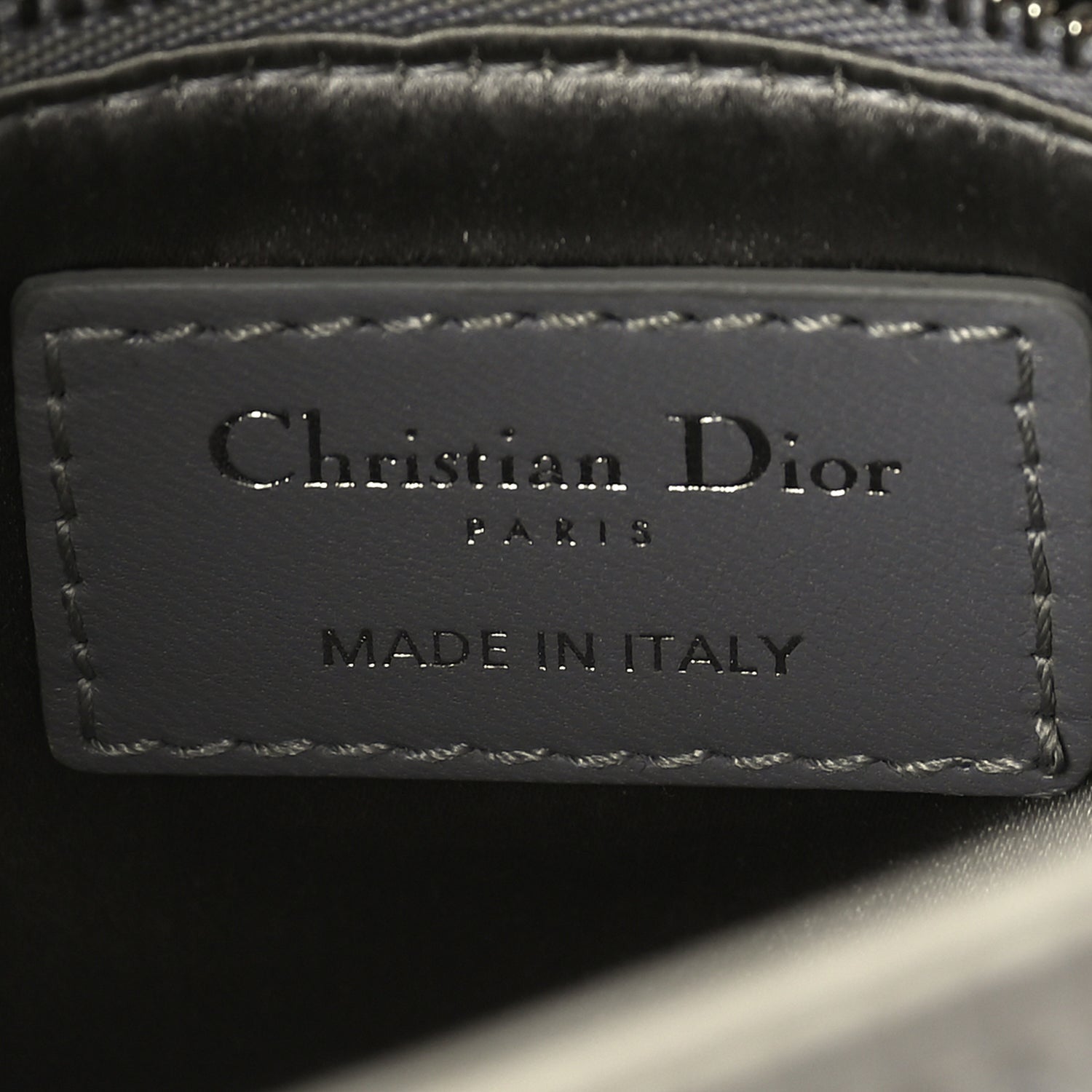 Christian Dior Satin Crystal Cannage Mini Lady Dior Grey 5 of 8
