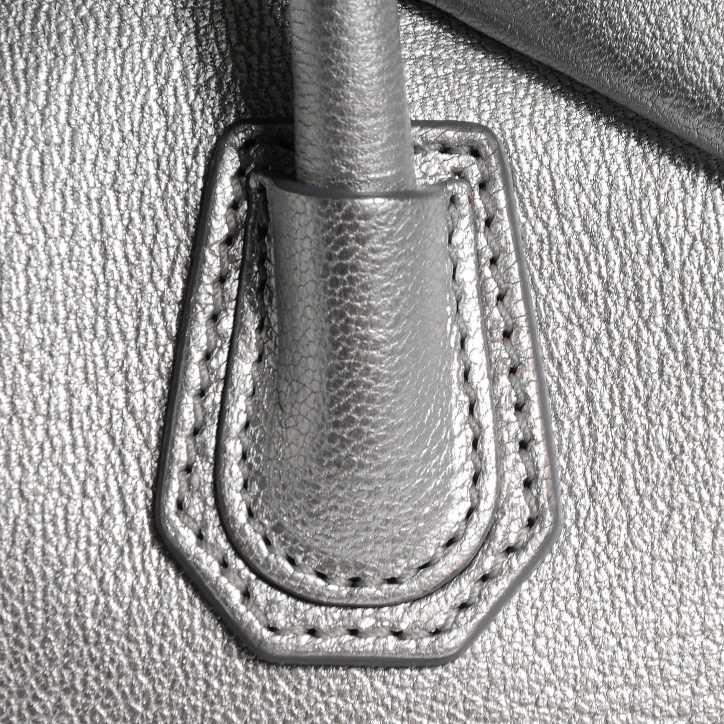 Sugar Goatskin Mini Antigona Silver