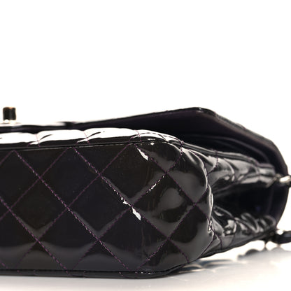 Chanel Patent Quilted Medium Double Flap Purple 10 of 11