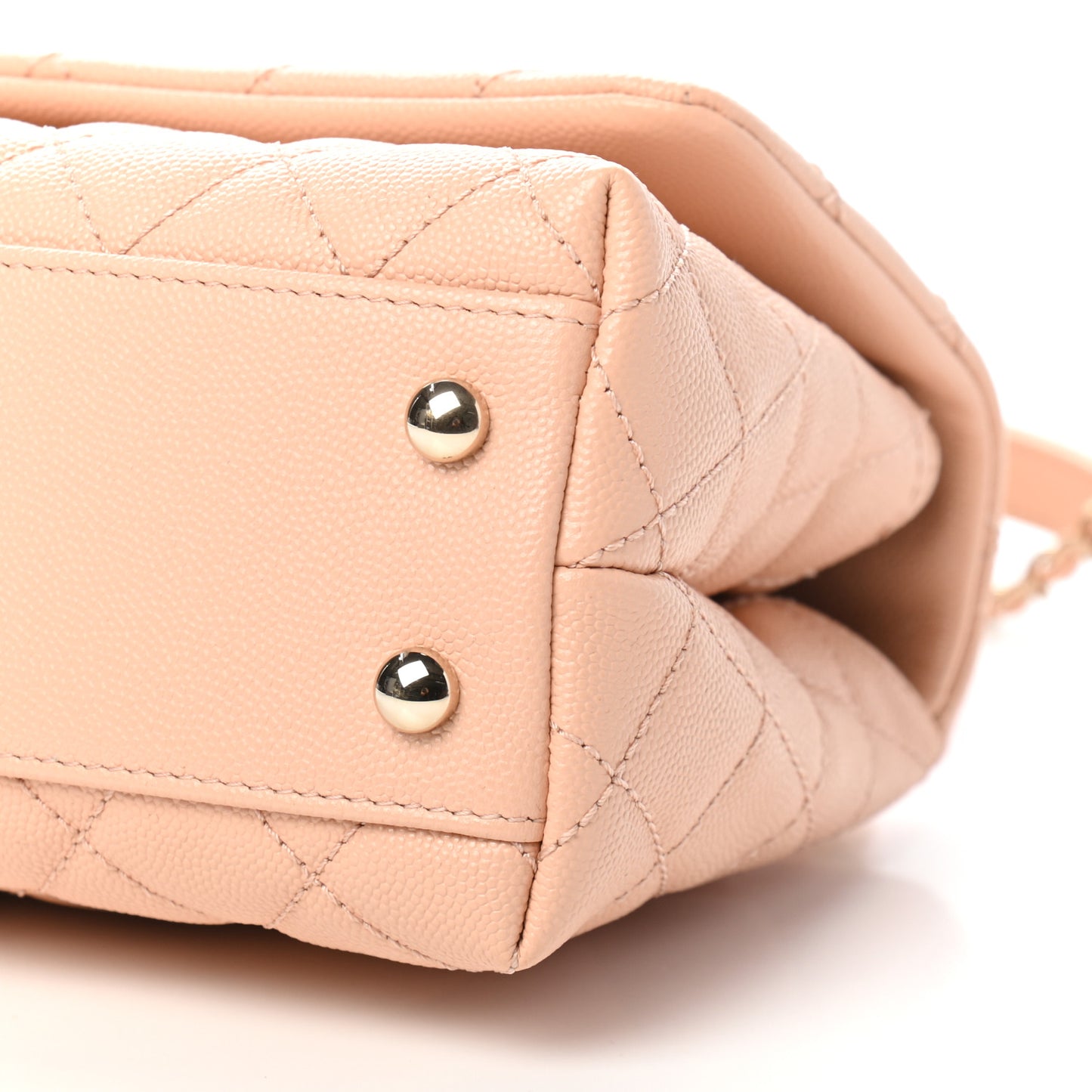 Caviar Quilted Mini Coco Handle Flap Light Pink