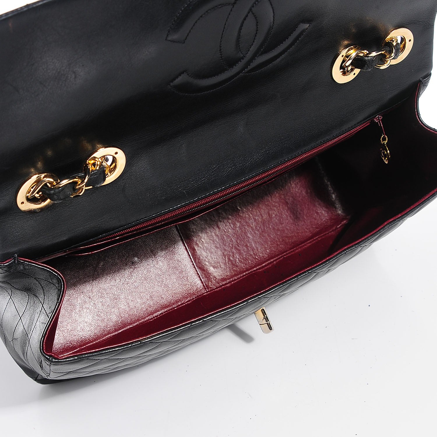 Chanel Lambskin Quilted XL Jumbo Flap Black 5 of 9