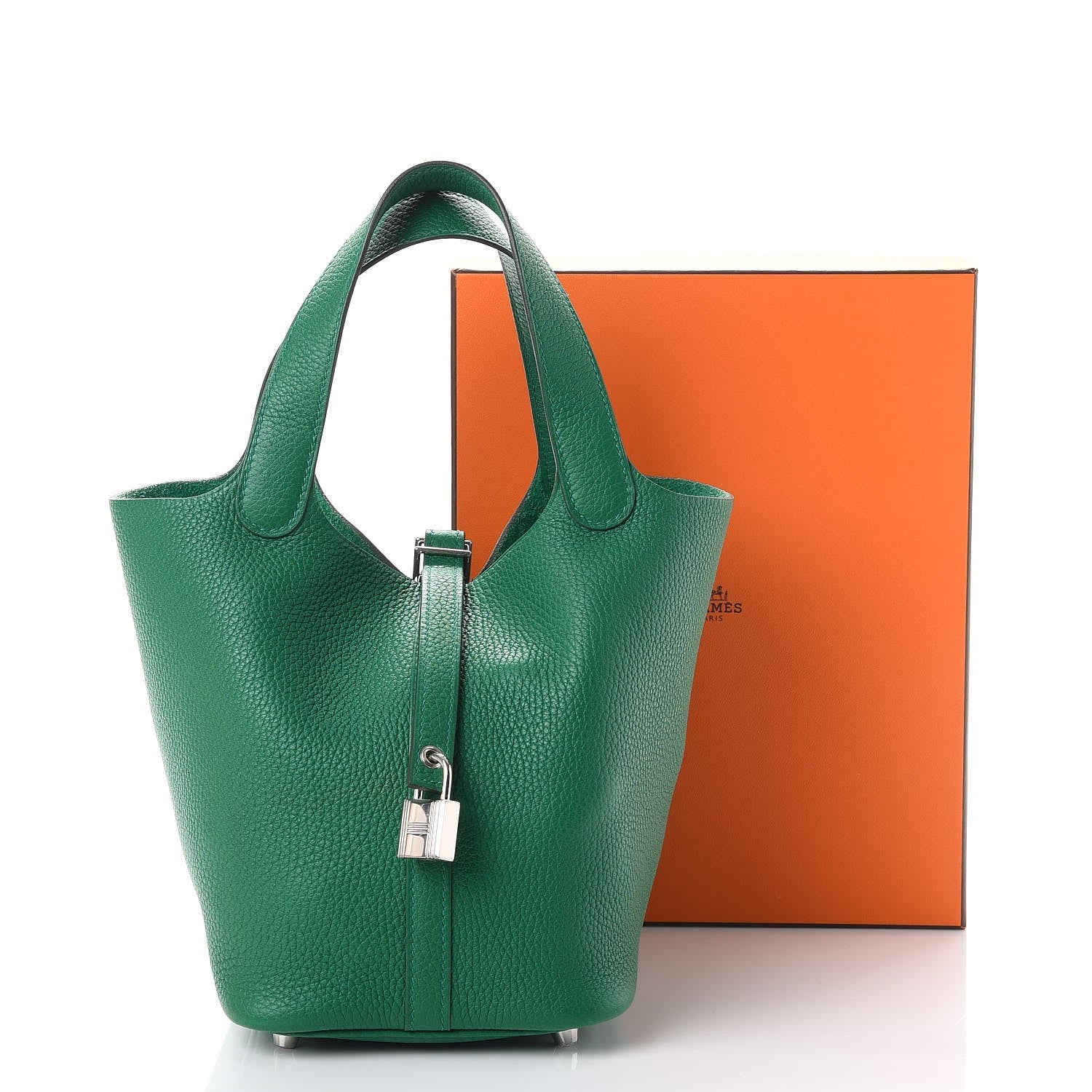 Hermes Taurillon Clemence Picotin Lock 18 PM Vert Vertigo 8 of 8