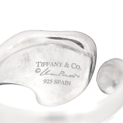 Tiffany Sterling Silver Diamond Elsa Peretti Full Heart Ring 56 7.5 5 of 5
