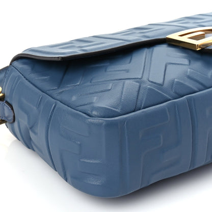Fendi Nappa FF 1974 Embossed Baguette Mirto 7 of 8