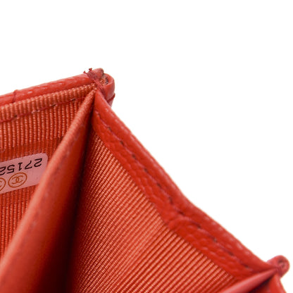 Chanel Caviar Quilted Flap Card Holder Wallet Red 7 of 9