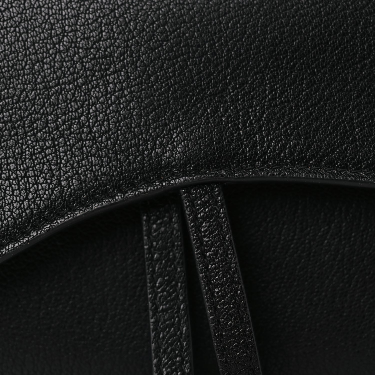 Christian Dior Goatskin Saddle Long Wallet With Chain Black 7 of 10