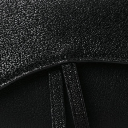 Christian Dior Goatskin Saddle Long Wallet With Chain Black 7 of 10