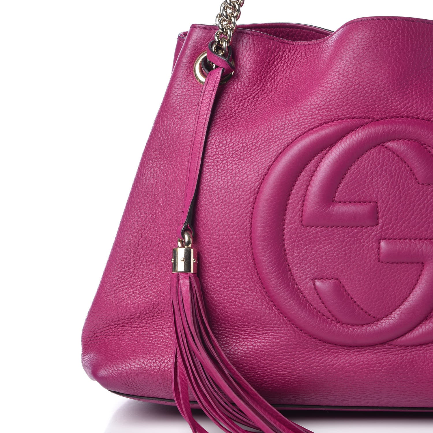 Gucci Cellarius Calfskin Medium Soho Chain Shoulder Bag Bright Bouganville 11 of 11