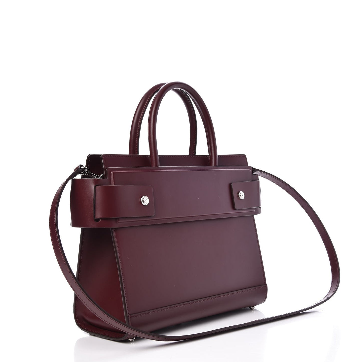 Smooth Calfskin Small Horizon Satchel Oxblood