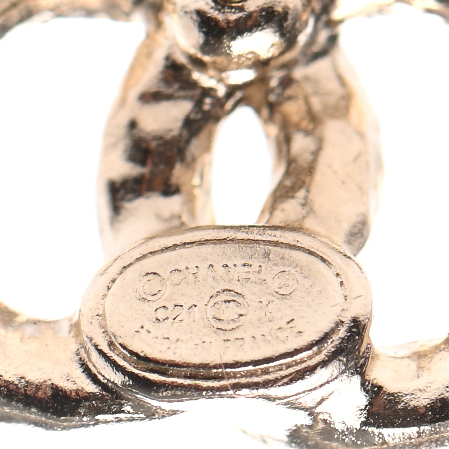 Crystal CC Earrings Gold