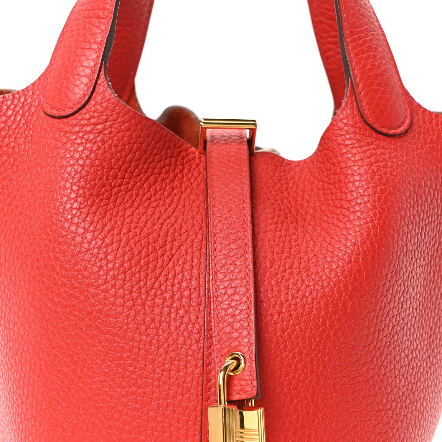 Hermes Taurillon Clemence Picotin Lock 18 PM Rouge Tomate 8 of 10