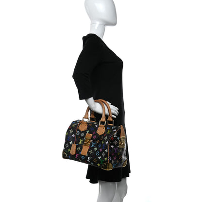 Louis Vuitton Monogram Multicolor Speedy 30 Black 2 of 13
