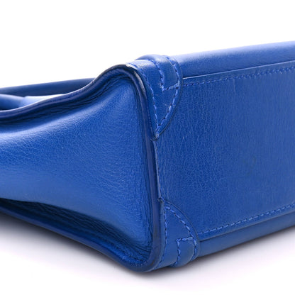 Celine Smooth Calfskin Nano Luggage Royal Blue 7 of 8
