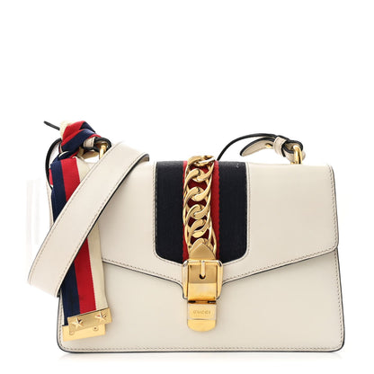 Gucci Calfskin Small Sylvie Shoulder Bag Off White 1 of 7