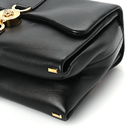Versace Lambskin Kleio Shoulder Bag Lipstick  Black 8 of 8