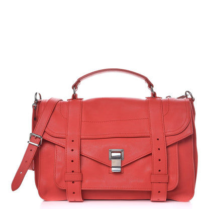 Proenza Schouler Lambskin Medium PS1 Satchel Geranium 1 of 8