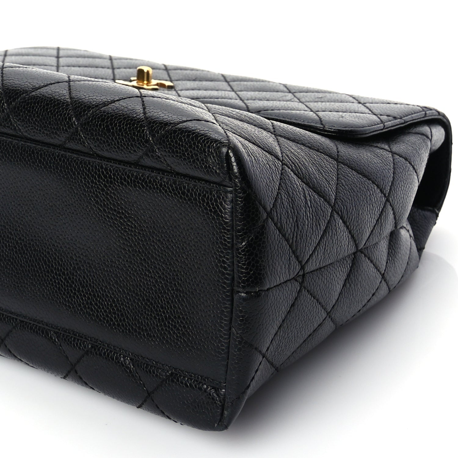 Chanel Caviar Quilted Jumbo Kelly Flap Black 8 of 8