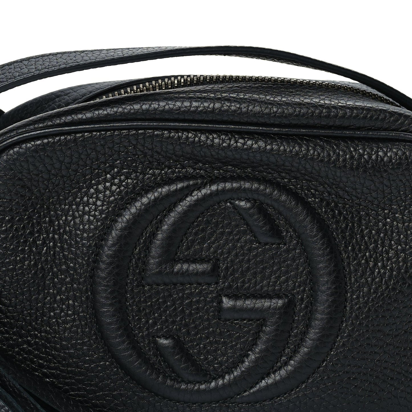 Pebbled Calfskin Mini Soho Disco Bag Black