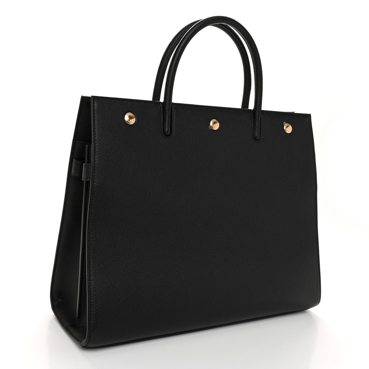 Burberry Grainy Calfskin Large Title Tote Black 3 of 9