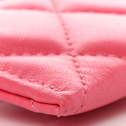 Chanel Lambskin Plexiglass Quilted Coco Love Card Holder Pink 8 of 8