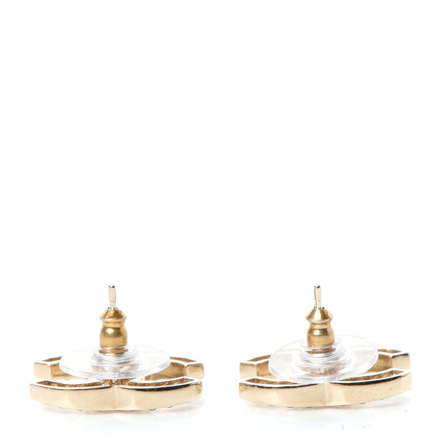 Crystal CC Large Earrings Gold