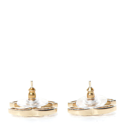 Chanel Crystal CC Large Earrings Gold 3 of 5