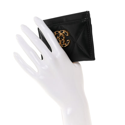 Chanel Lambskin Quilted Chanel 19 Card Holder Black 2 of 9