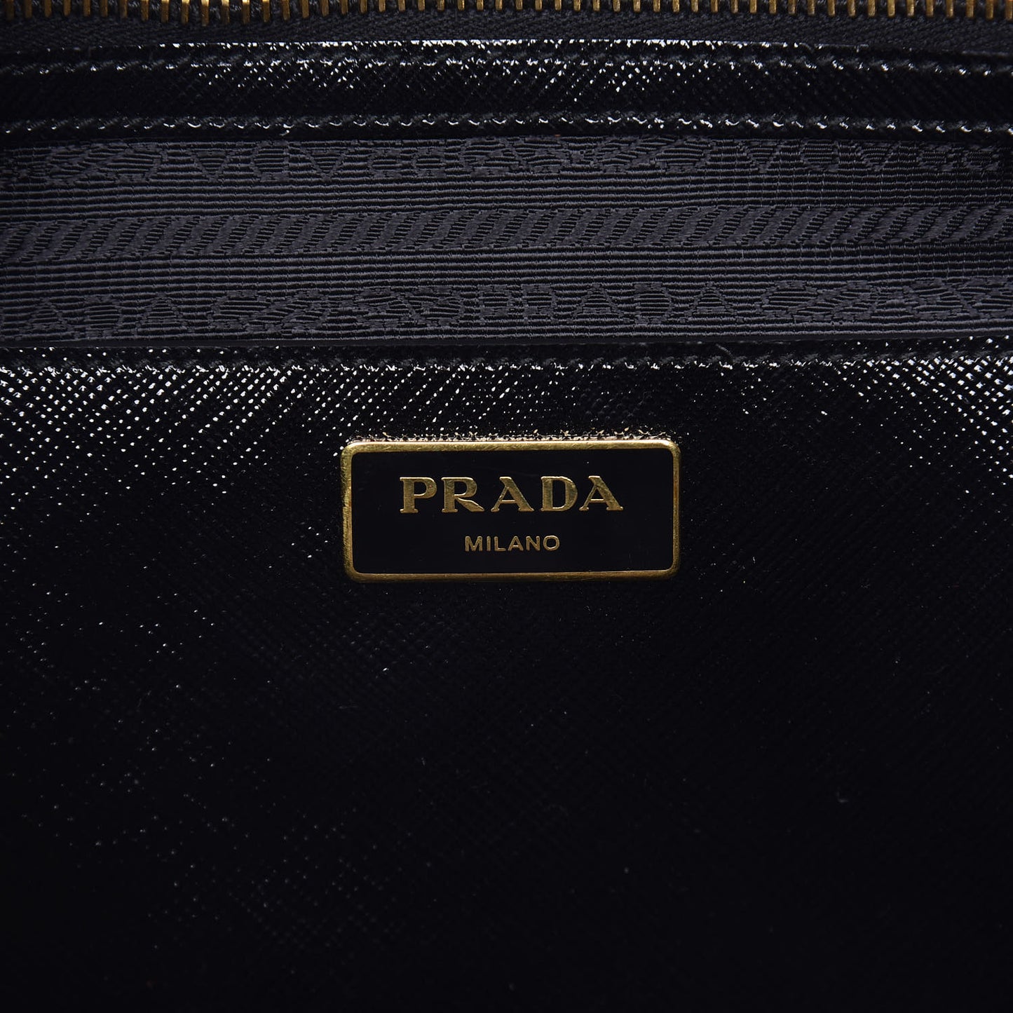 Saffiano Vernice Floral Bauletto Bag Black