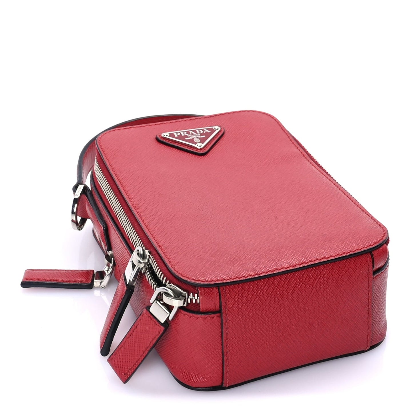 Saffiano Travel Brique Crossbody Messenger Bag Fuoco