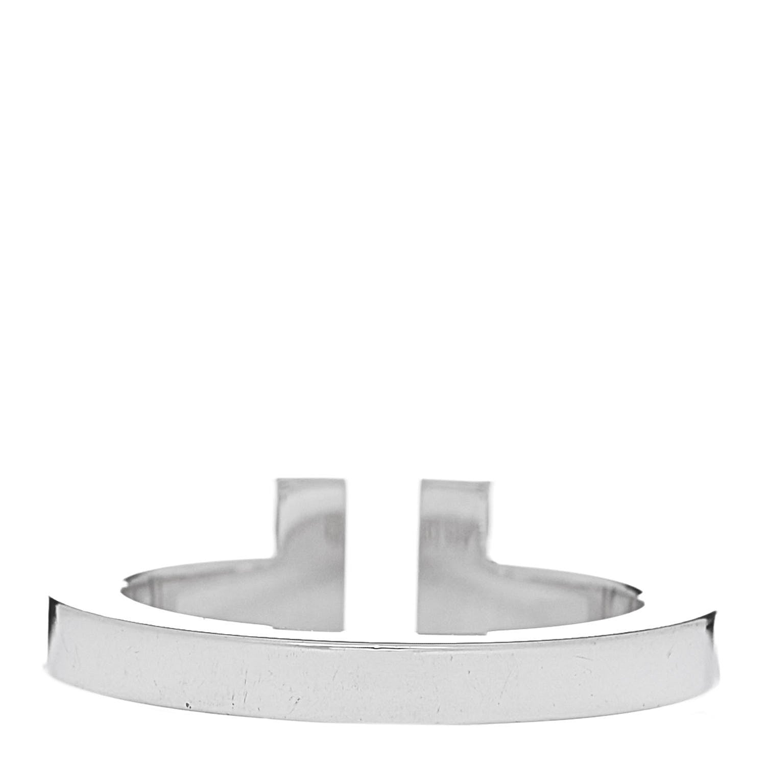 Tiffany Sterling Silver T Square Ring 52 6 3 of 4