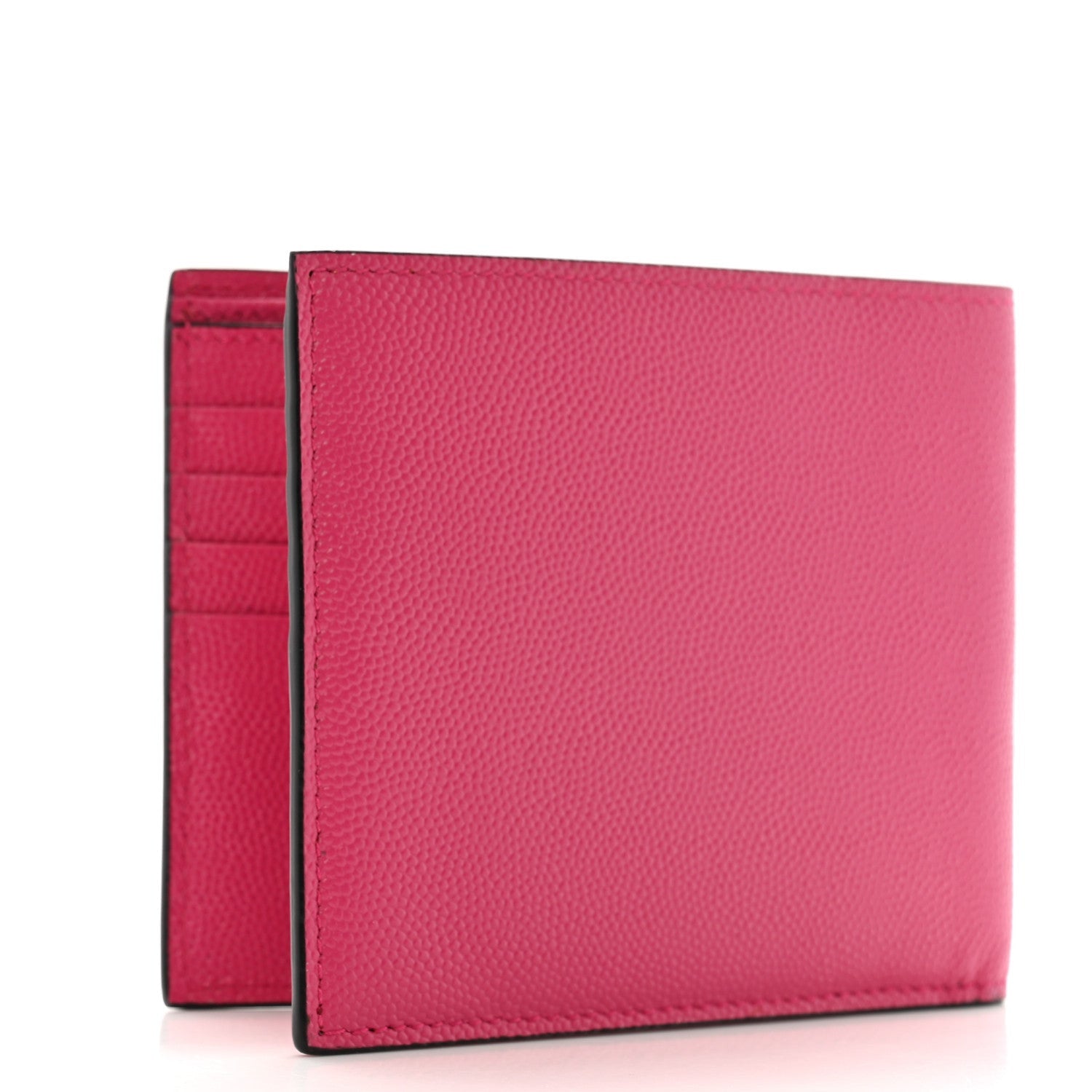 Saint Laurent Grain De Poudre Portefeuille Bi-Fold Wallet Fuchsia 3 of 7
