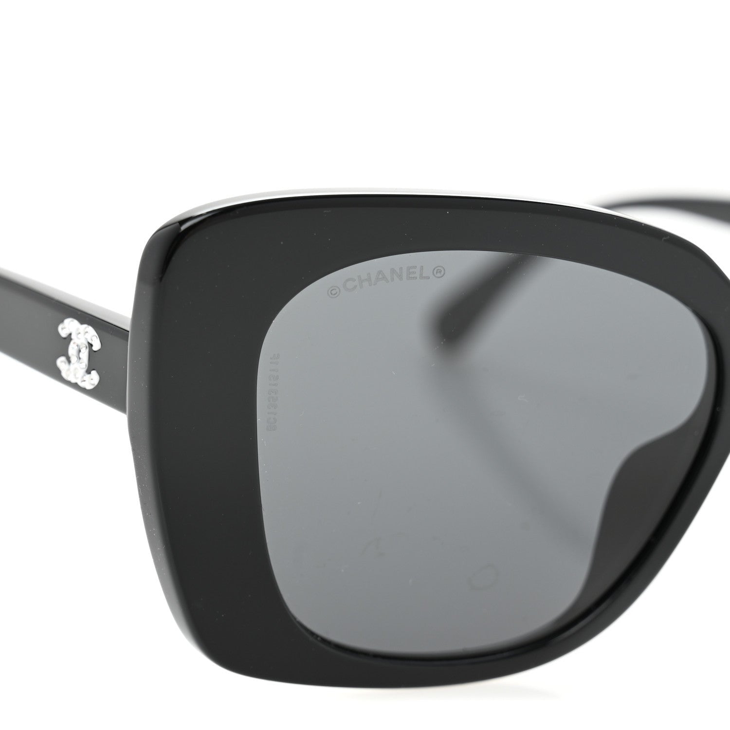 Chanel Acetate Strass Square Sunglasses 5422-B-A Black White 6 of 7