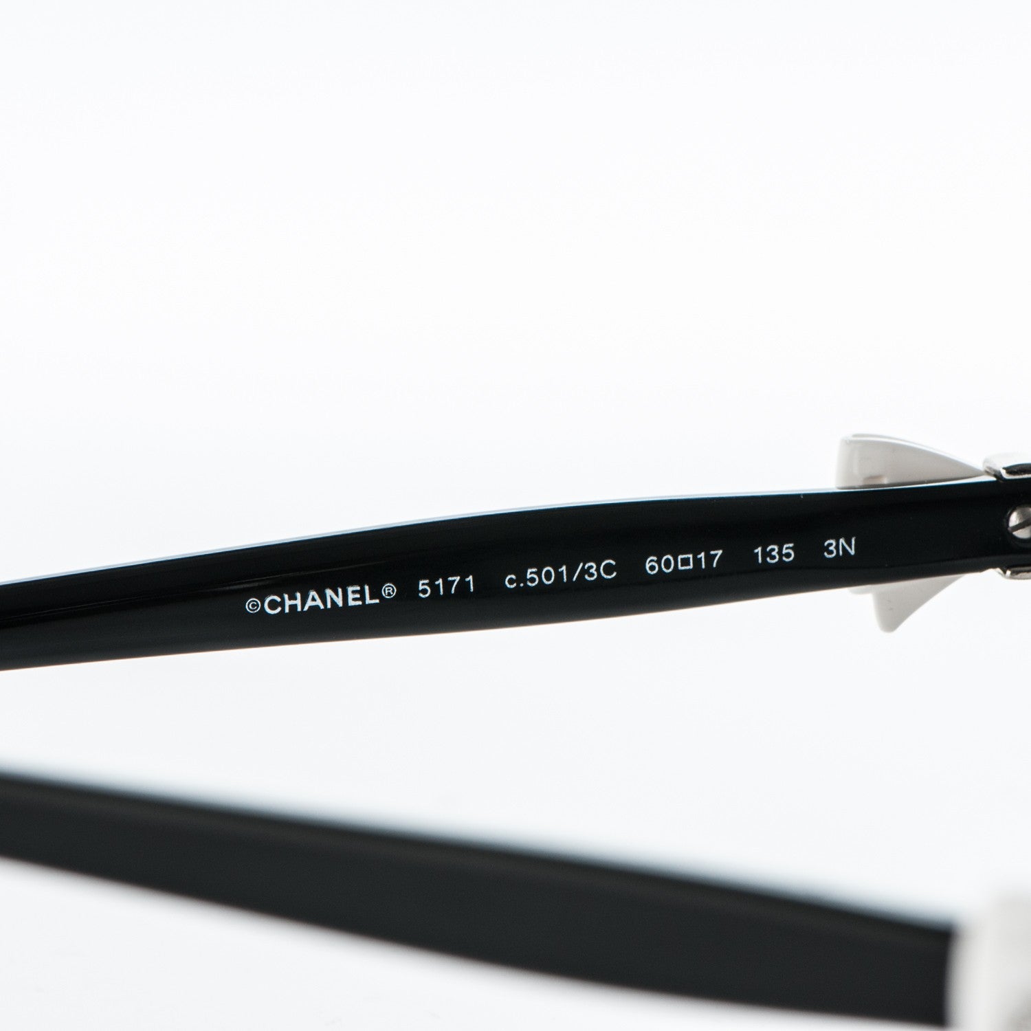 Chanel CC Bow Sunglasses 5171 Black White 5 of 6