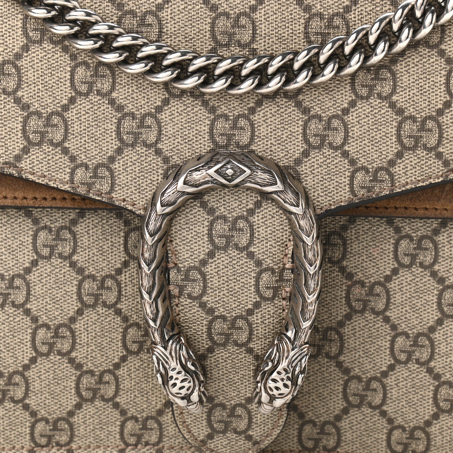 Gucci GG Supreme Monogram Small Dionysus Shoulder Bag Taupe 8 of 15