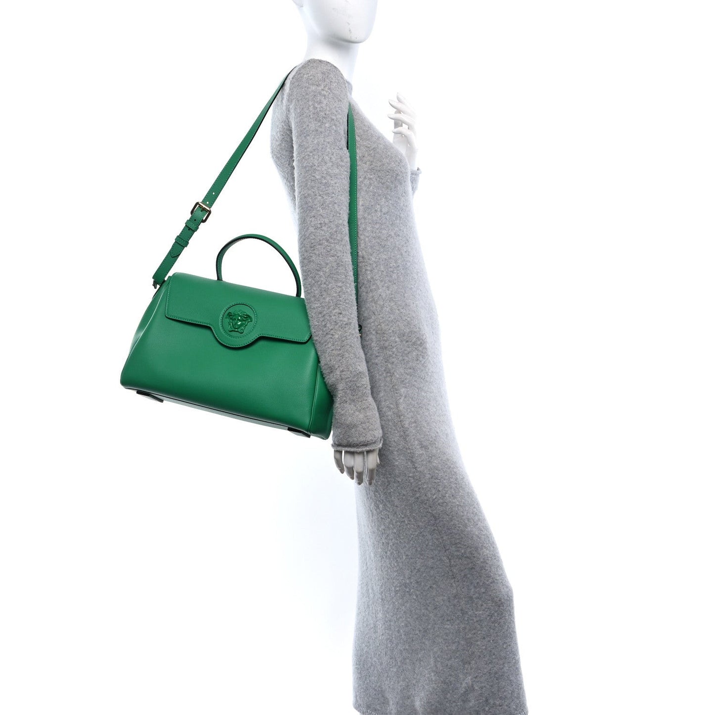 Calfskin Large La Medusa Bag Green