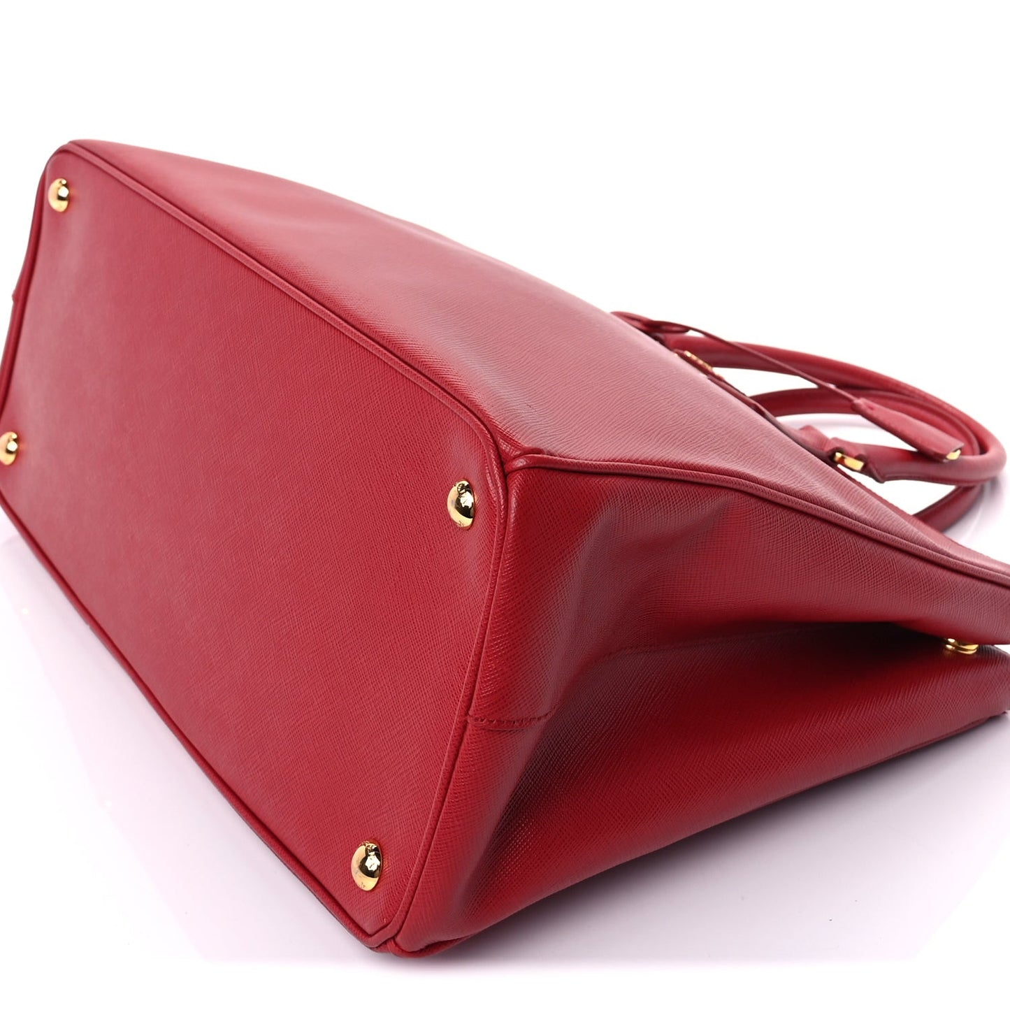 Saffiano Lux Large Galleria Double Zip Tote Fuoco