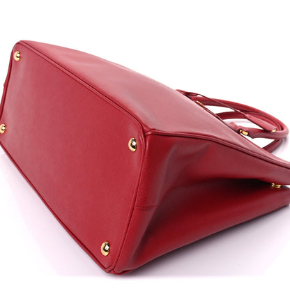 Prada Saffiano Lux Large Galleria Double Zip Tote Fuoco 8 of 8