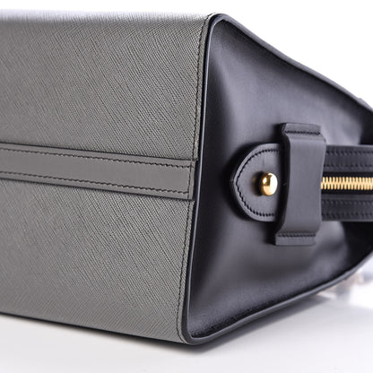 Prada Saffiano City Calf Medium Esplanade Tote Mercurio Black 10 of 11