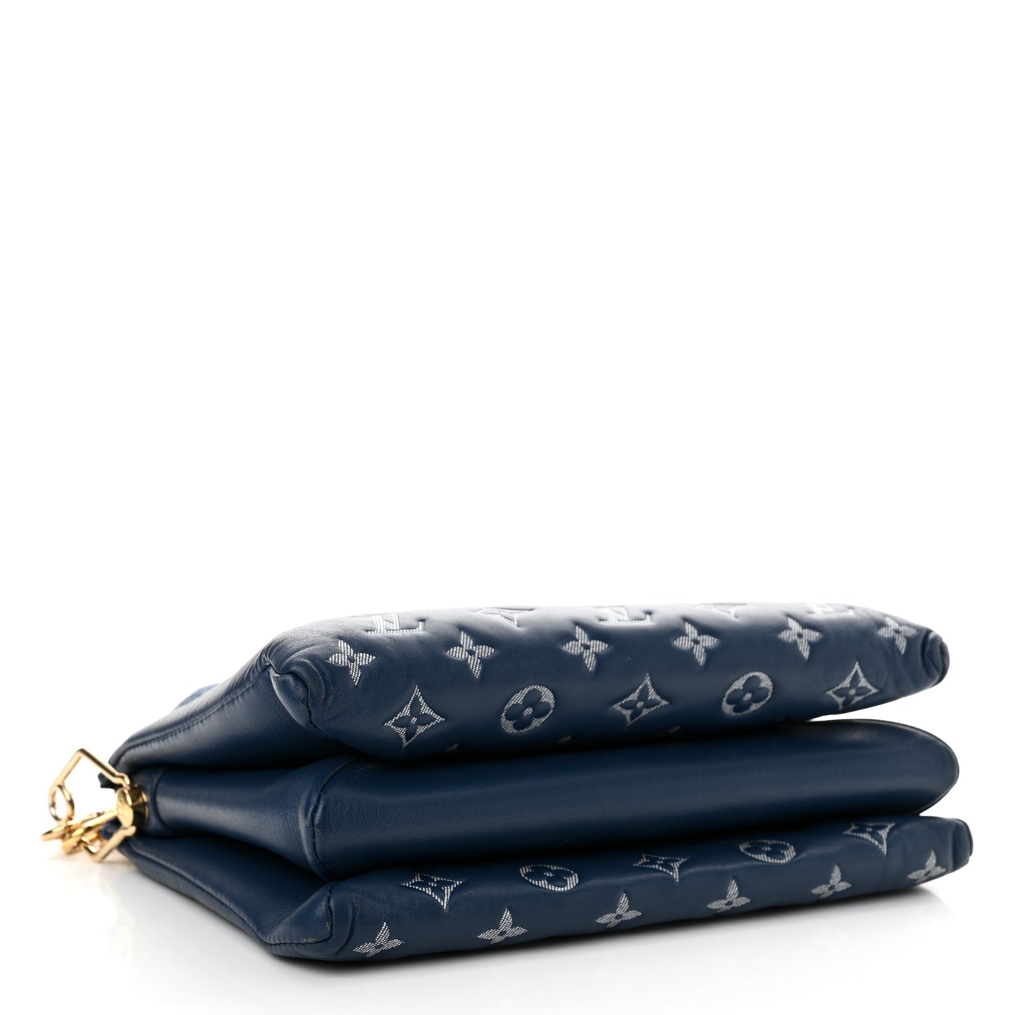 Lambskin Embossed Monogram Coussin PM Denim Blue