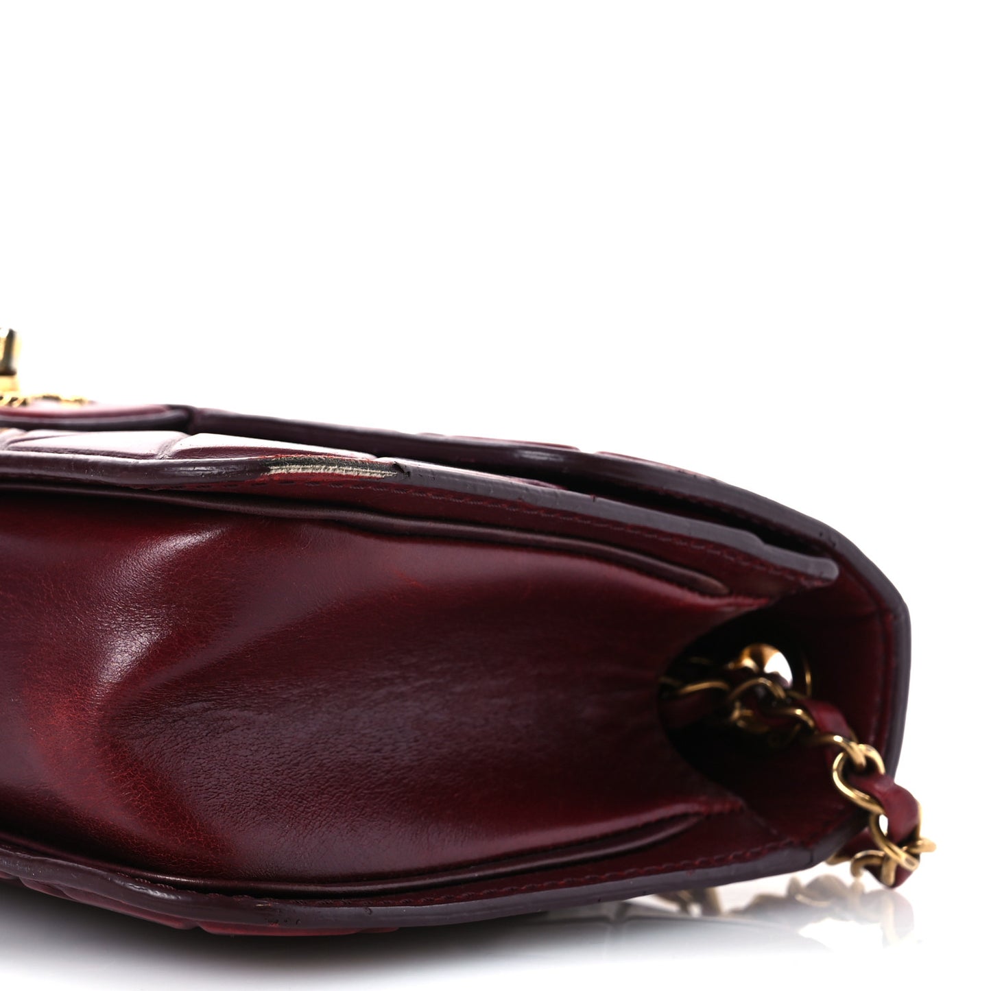 Calfskin Embossed Medium Flap Red