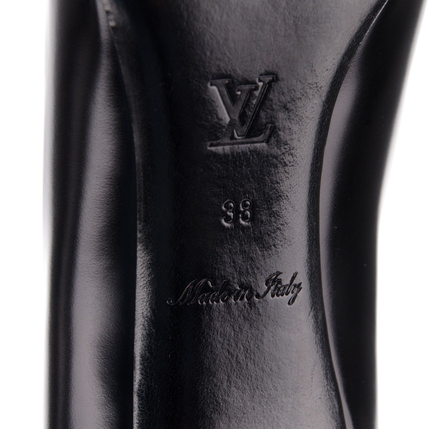 Calfskin Cubic Pumps 38 Black