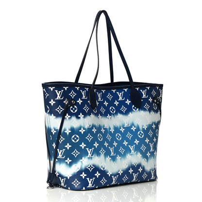 Louis Vuitton Monogram Escale Neverfull MM Blue 3 of 8