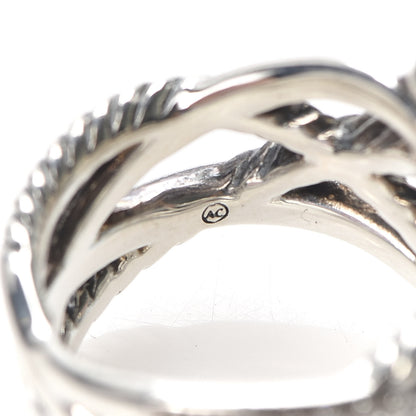 David Yurman Sterling Silver Diamond Blue Topaz 20mm Cable Wrap Ring 52 6 6 of 6