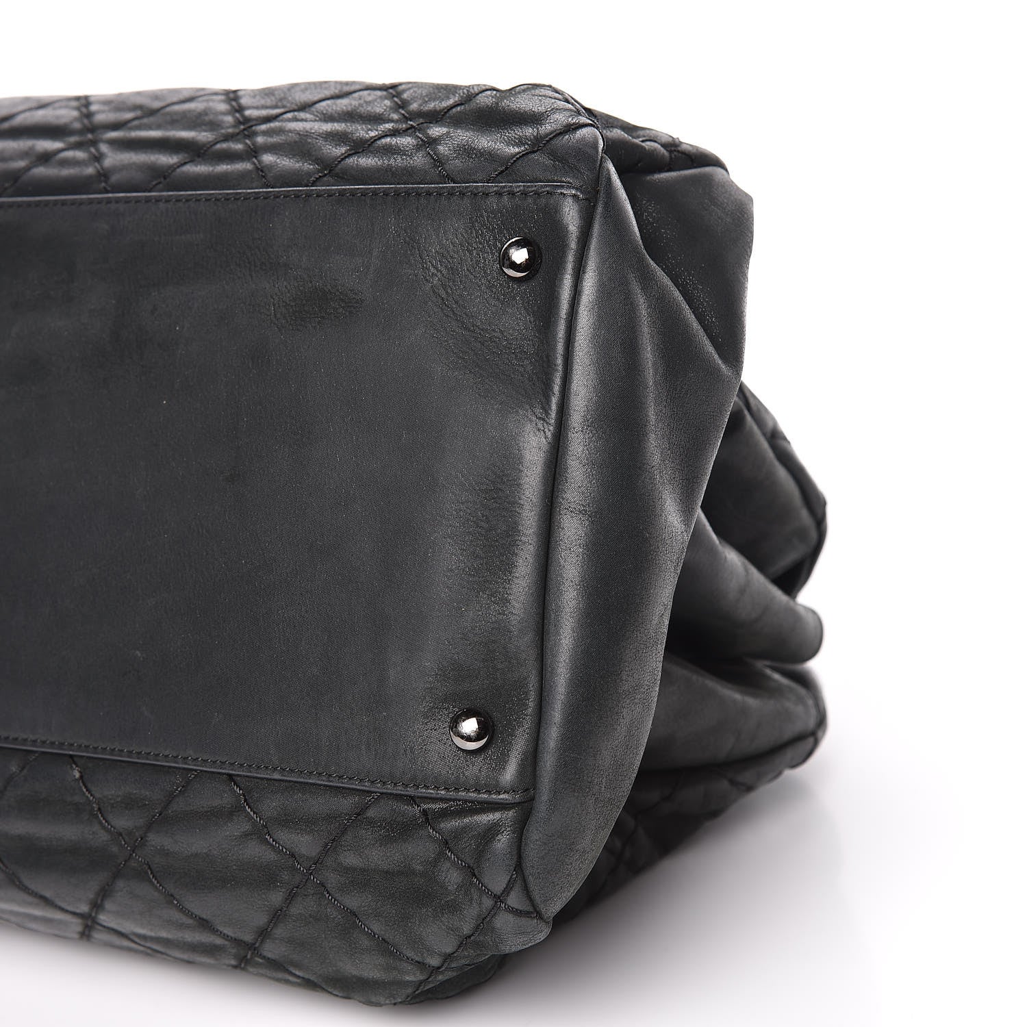 Chanel Iridescent Calfskin Large Just Mademoiselle Bowling Bag Black 6 of 15