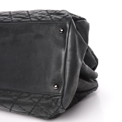 Chanel Iridescent Calfskin Large Just Mademoiselle Bowling Bag Black 6 of 15