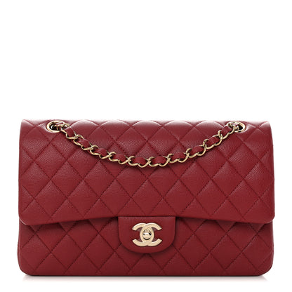 Chanel Caviar Quilted Medium Double Flap Dark Red 1 of 11