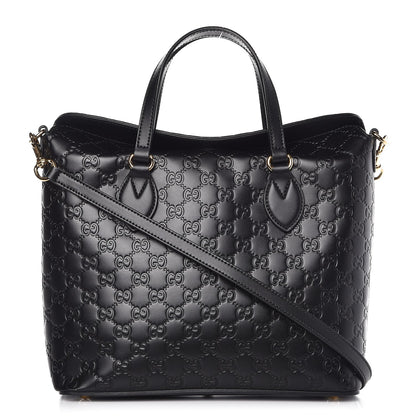 Gucci Guccissima Linea A Foldover Tote Black 1 of 8