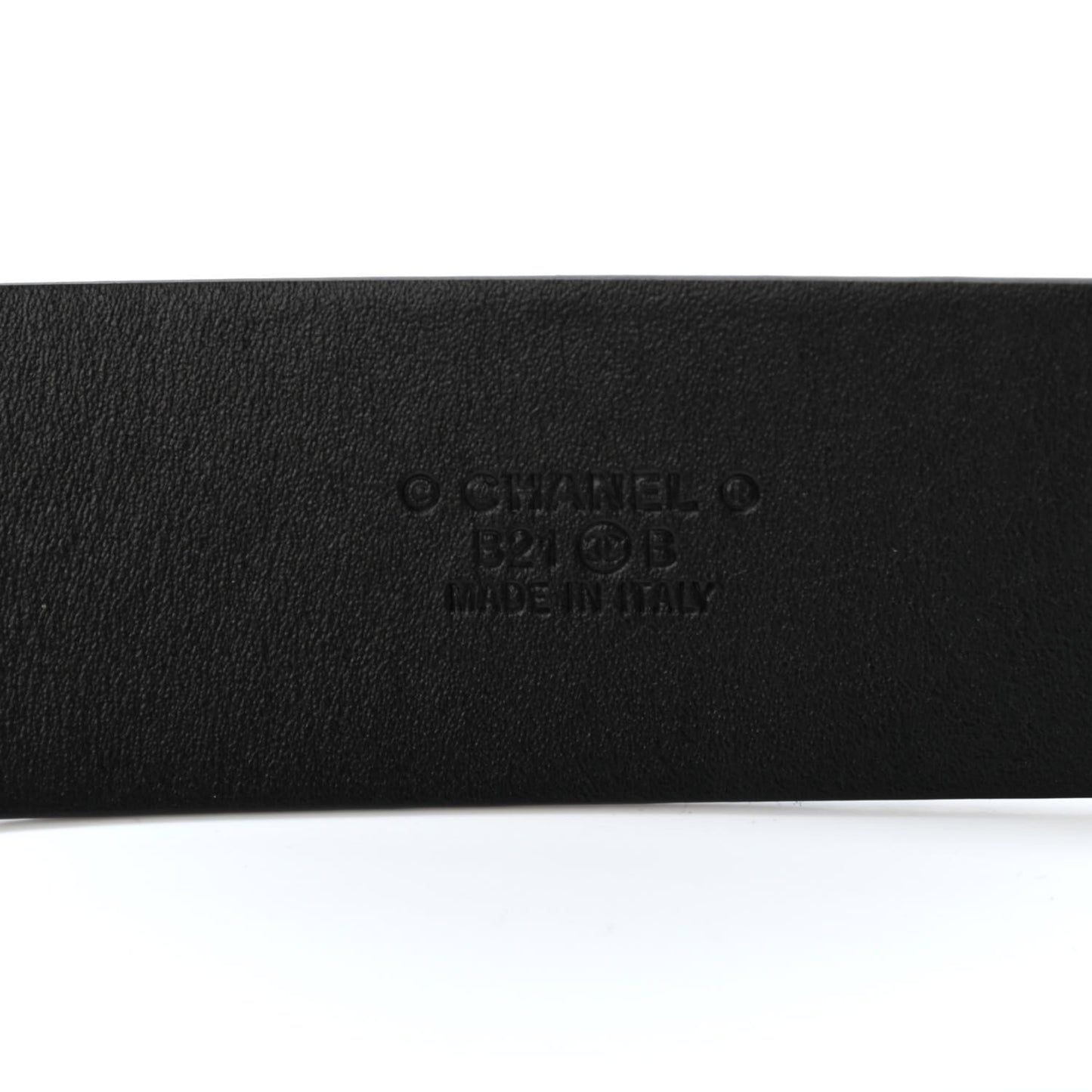 Calfskin Crystal CC Chain Belt 85 34 Black