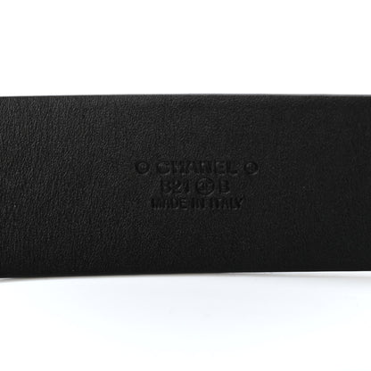 Chanel Calfskin Crystal CC Chain Belt 85 34 Black 3 of 5